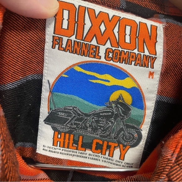 DIXXON Hill City Collaboration With Lynchburg HARLEY DAVIDSON Flannel Medium - Picture 5 of 9